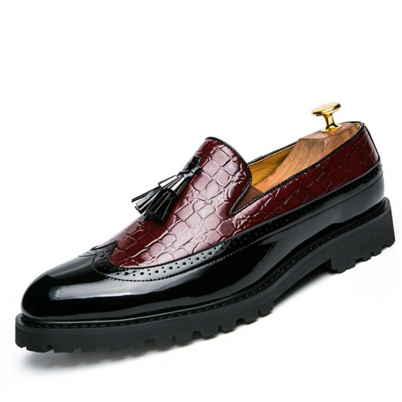 Men's Fashion Slip-on Casual Leather Shoes foto 2