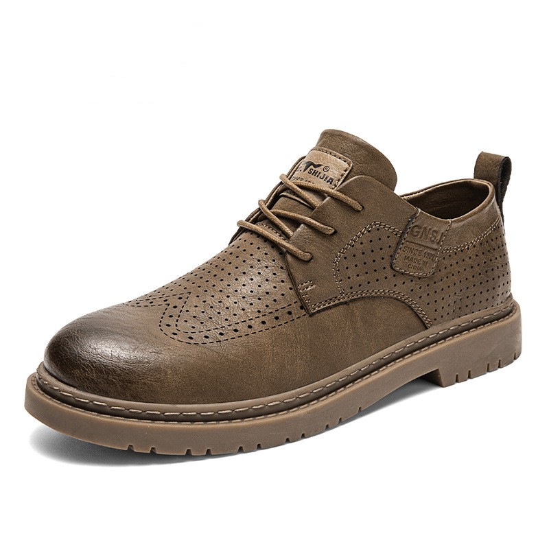 Business British Style Soft Bottom Casual Leather Shoes Male foto 5