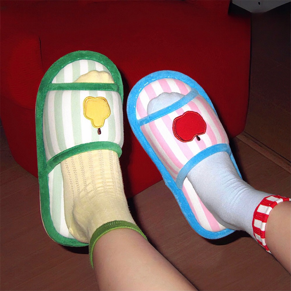Cute Stylish Sweat-absorbing And Breathable Striped Slippers foto 4