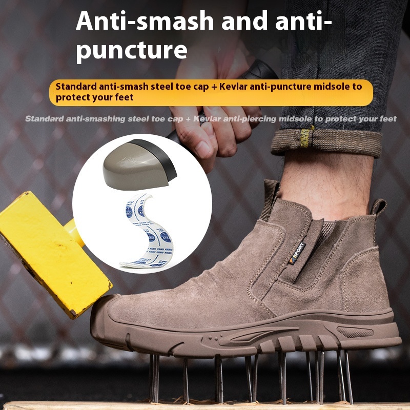 Welder Safety Shoes With Male Steel Toe Caps For Anti Smashing And Anti Piercing foto 5