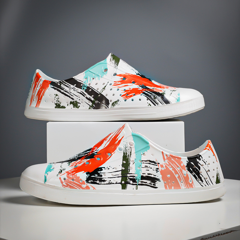 Hole Shoes Graffiti Men's And Women's Outdoor Casual Air-permeable Beachwear Sandals foto 5