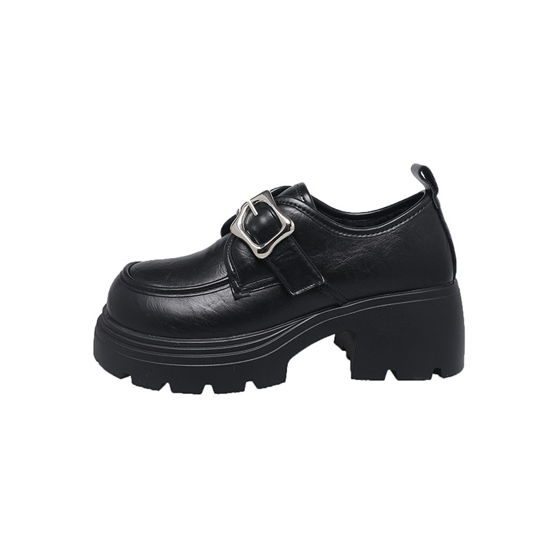 British-style Thick-soled Height-increasing Leather Shoes foto 4