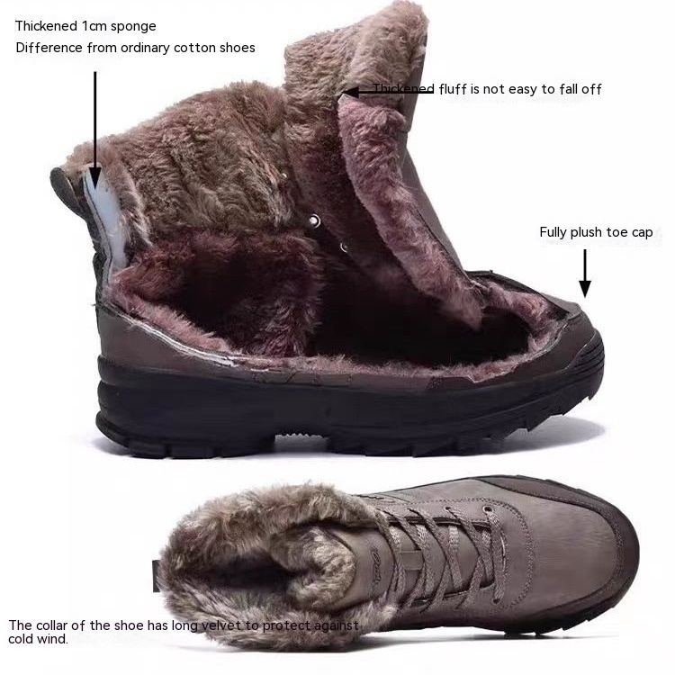 Men's Non-slip Thickening Thermal Travel Snow Boots foto 5
