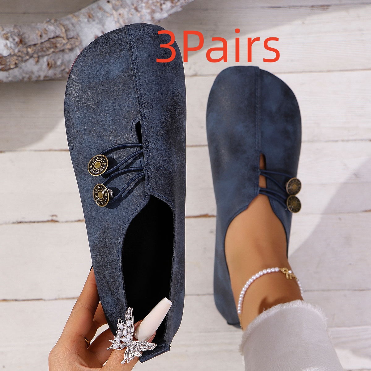 Ins Square Toe Slip-on Sandals Summer Fashion Soft Flat Shoes For Women foto 3