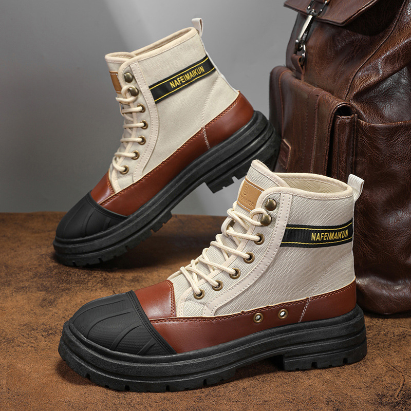 Men's New High-top Martin Boots British Style foto 2