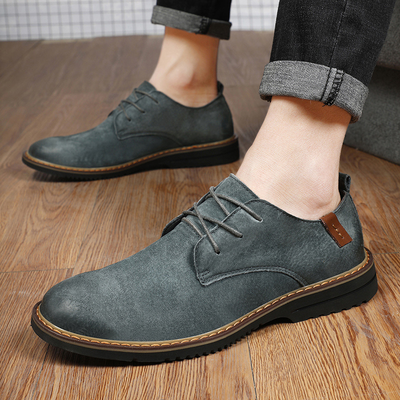 Plus Size Spring New Men's Casual Leather Shoes foto 3