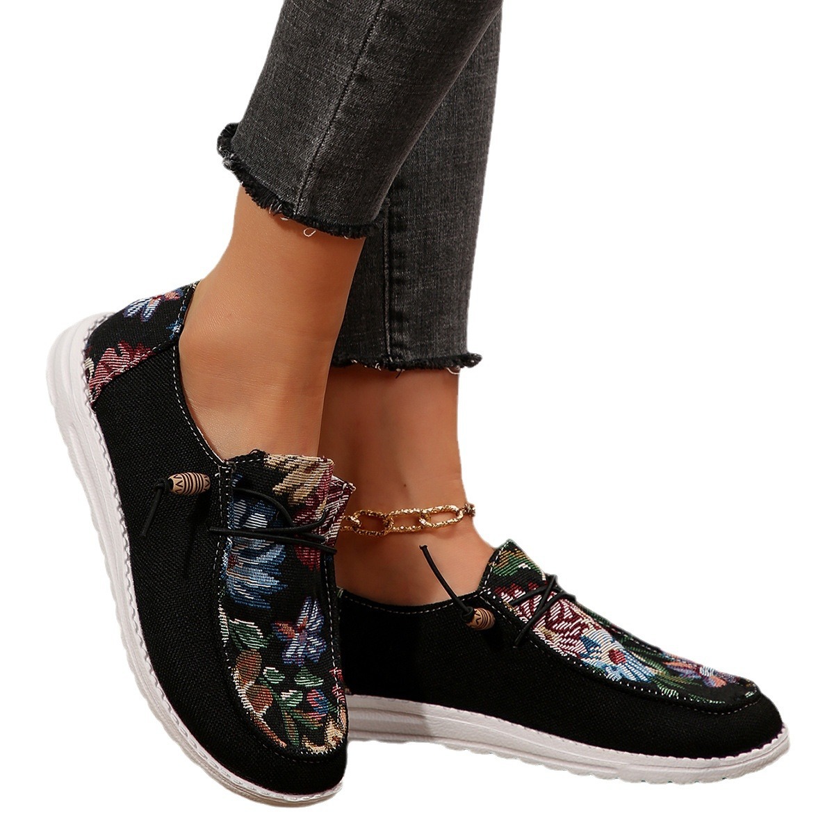 Slip-on Casual Pumps Soft Bottom Old Beijing Cloth Shoes foto 3