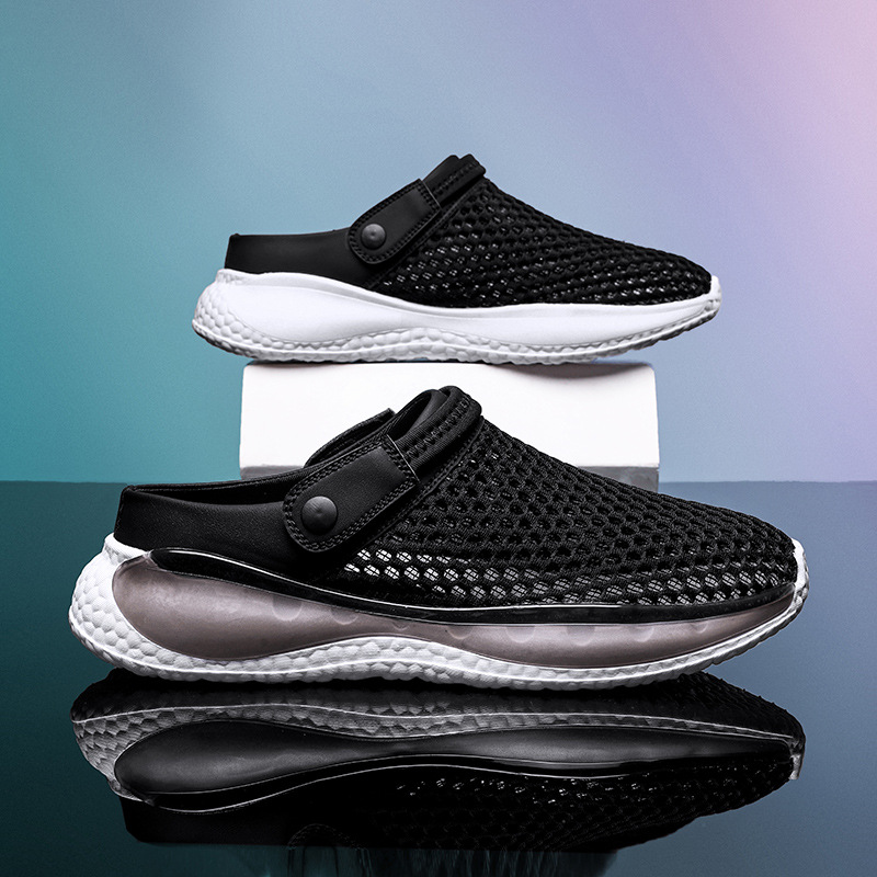 Men's Pump Semi-slipper Sandals Non-slip Sports Hollow Beach Shoes foto 2