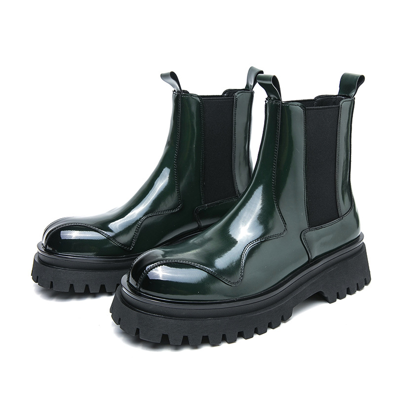 British Glossy Ankle Boots For Men foto 3
