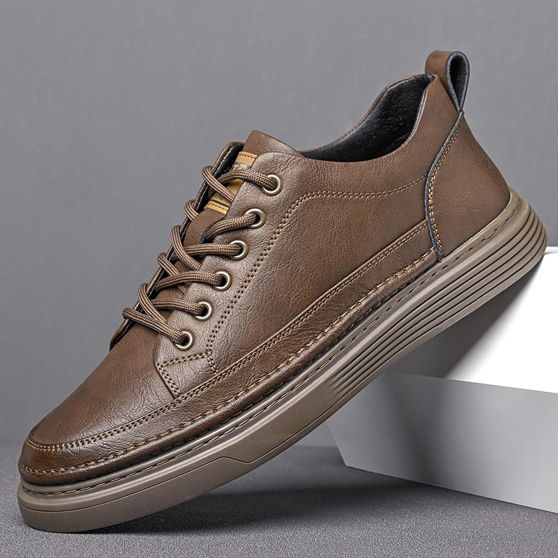Autumn Mens Shoes, British-style Casual Leather Shoes For Men foto 2