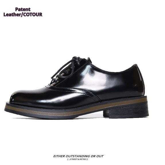 Mens Two-tone Thick-soled Leather Shoes Are Perfect For Both Casual And Commute Wear foto 5