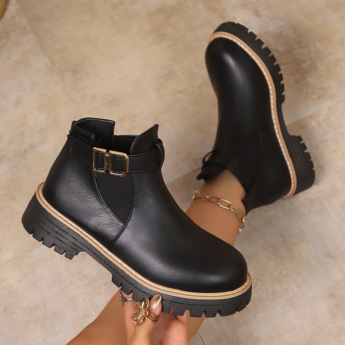 Women's Fashion Martens Boots Women's Winter Thick-Soled foto 4