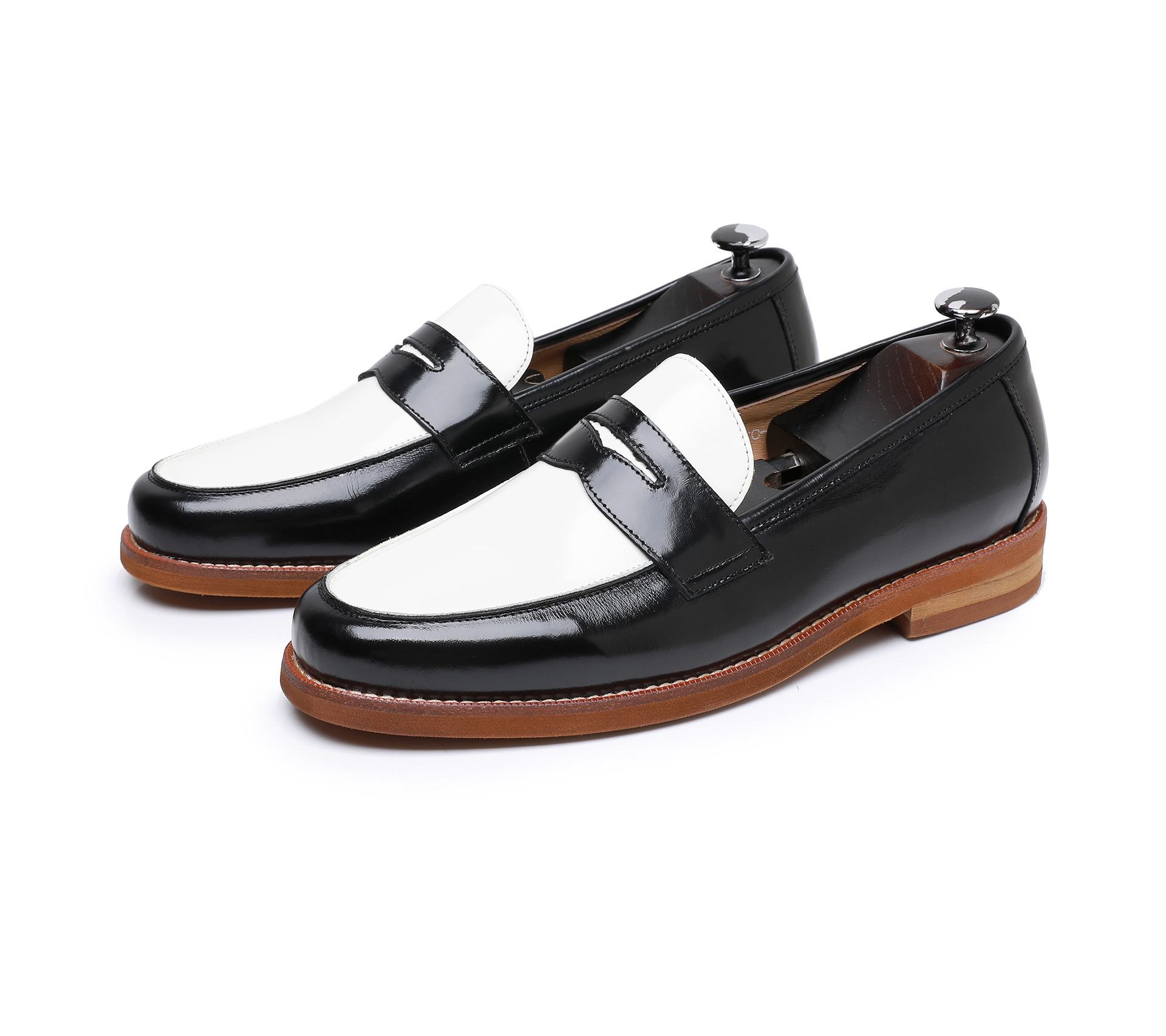 Men's Casual Round Toe British Leather Shoes foto 3