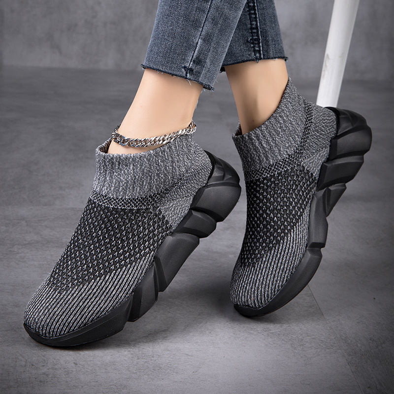 Cold-bonded Plus-size Sock Shoes Women's Thick-soled Casual Shoes foto 4
