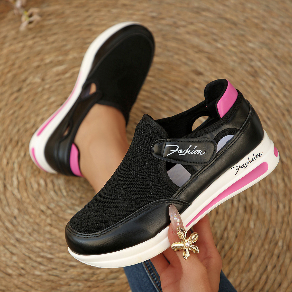 Breathable Velcro Casual Women's Shoes foto 4