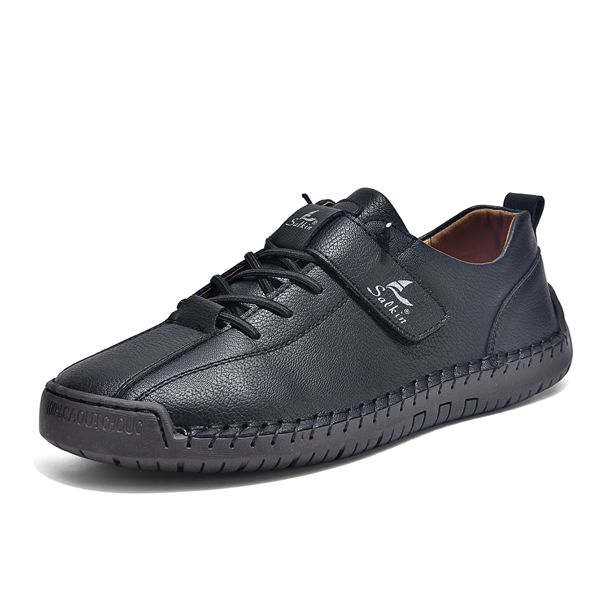 Large-size Mens Short Boots With Hand-stitched Detailing foto 2