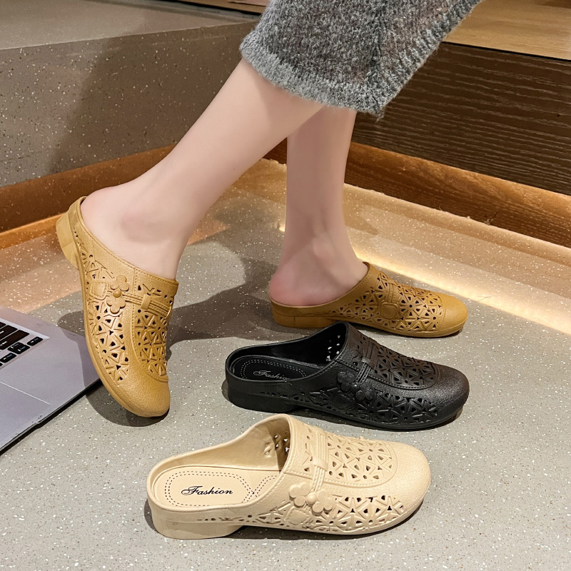 Flat Toe Box New Niche Fairy Style Half Slippers foto 4
