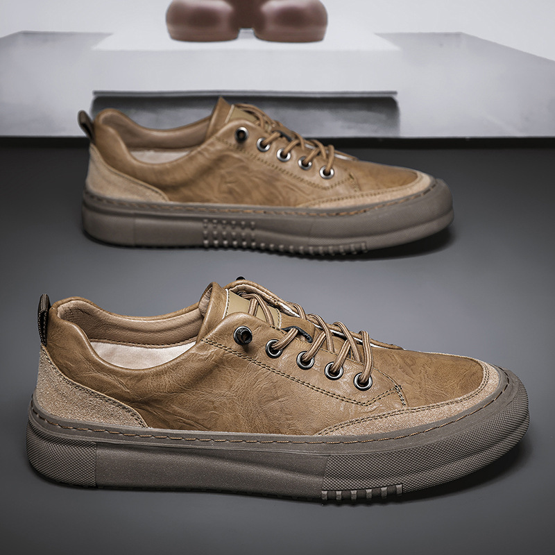 British Round Toe Men's Leather Shoes Men foto 5