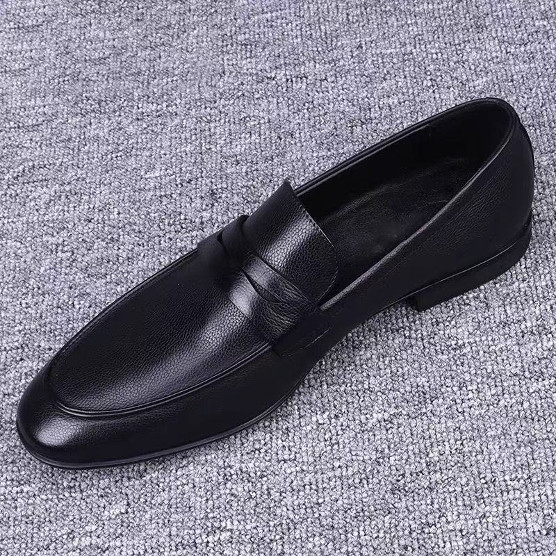 Mens Casual Breathable Leather Shoes With Soft Soles foto 3