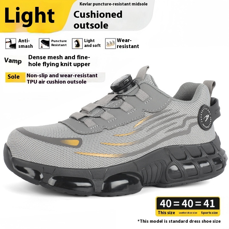 Anti-smash And Anti-puncture Safe Flyknit Work Shoes foto 3
