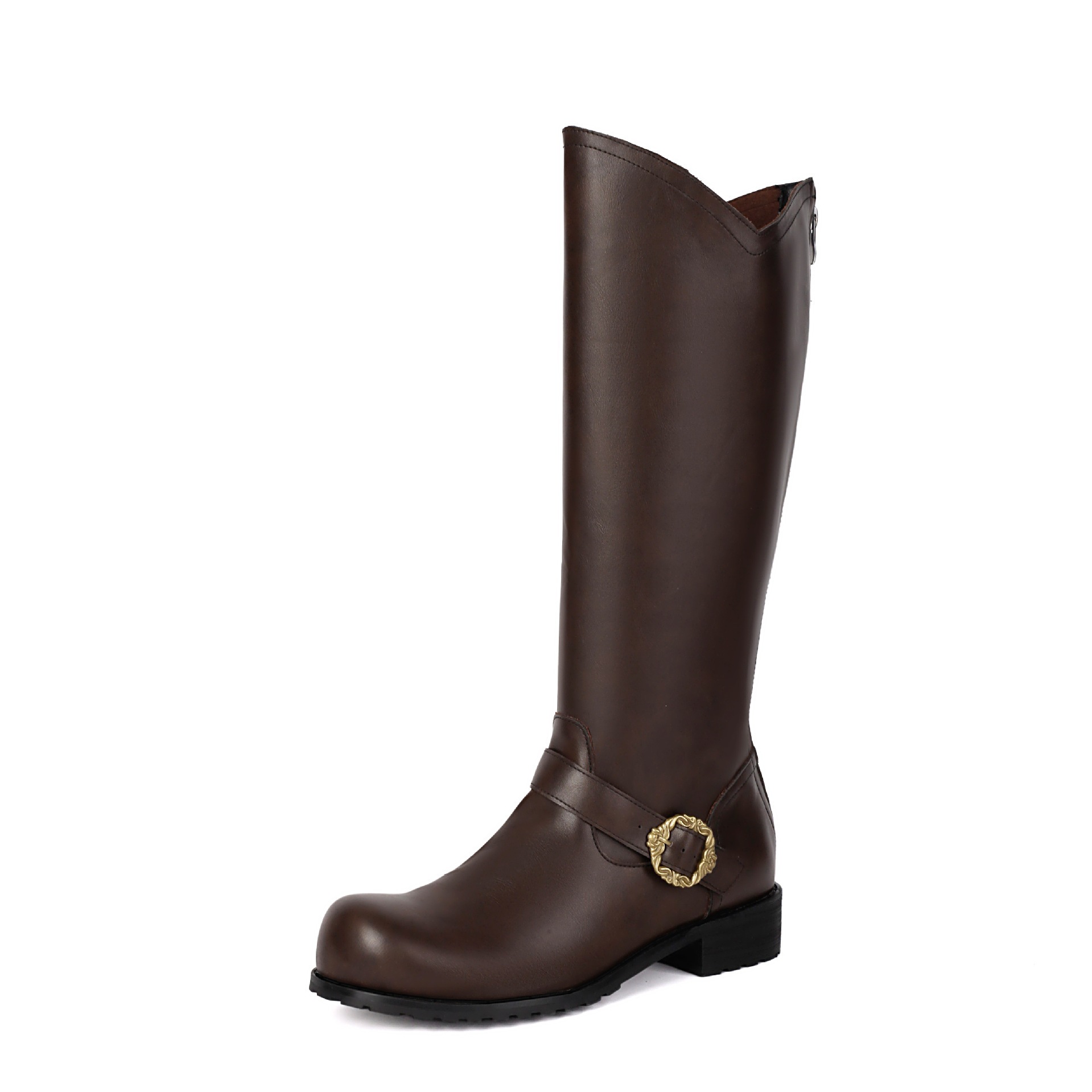 Retro Stage-performance Mens Leather Boots foto 2
