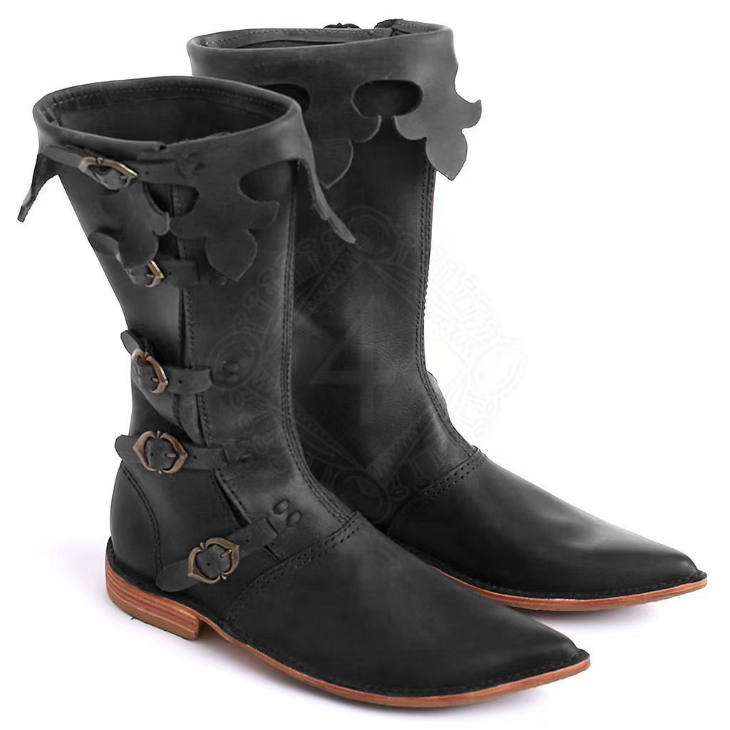 Retro Renaissance Men's Square Heel Boots foto 3