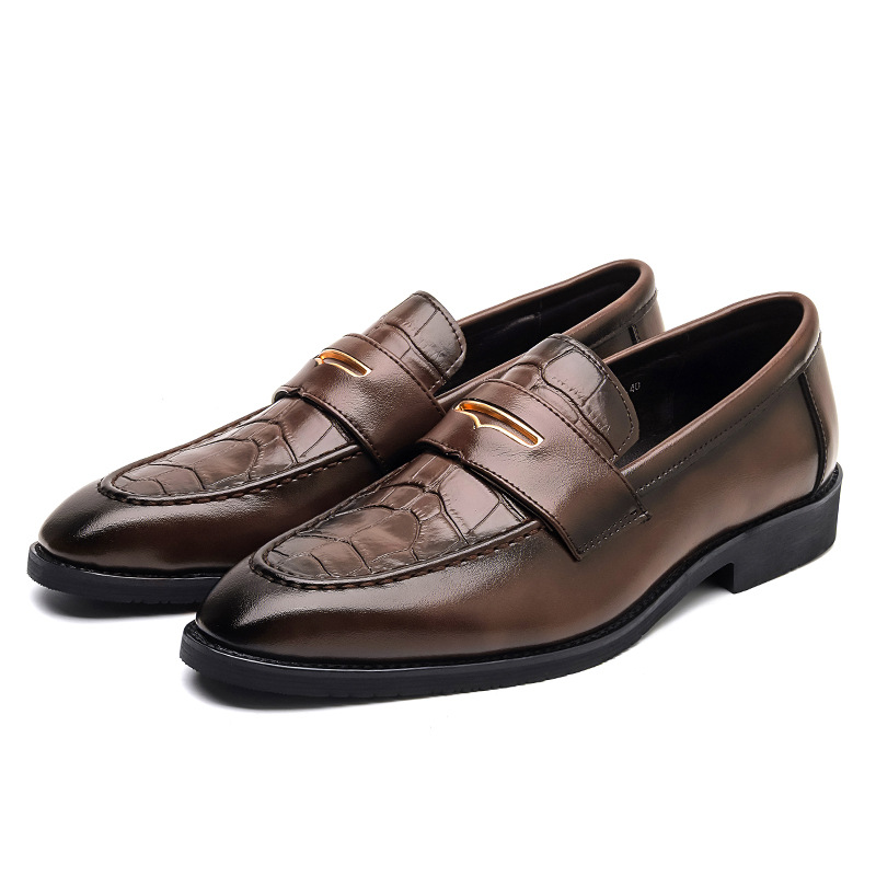 Large Size Men's Slip-on Pointed Leather Shoes Formal Wear Business Casual foto 4