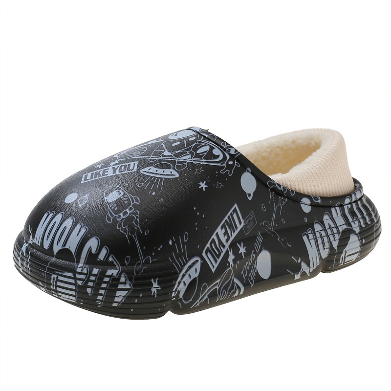 Winter New Children's Cotton Slippers Home Indoor Waterproof Velvet Warm foto 3