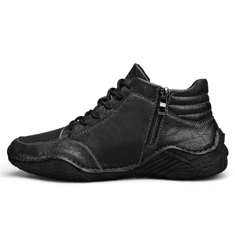 Martin Boots Trendy Genuine Leather Casual High-top Men's Fleece-lined foto 5