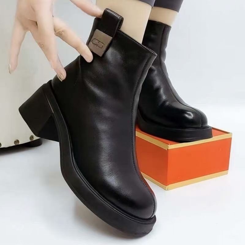Women's Simple And Elegant Mid Heeled Short Boots foto 5