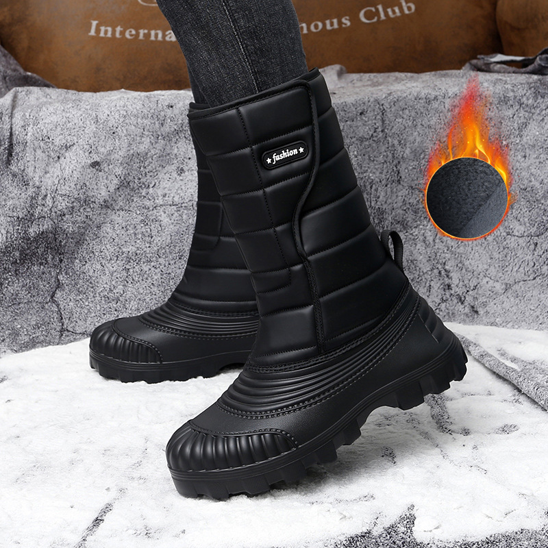 Snow Boots Outdoor Long Tube Fleece Lined Padded Warm Keeping foto 4