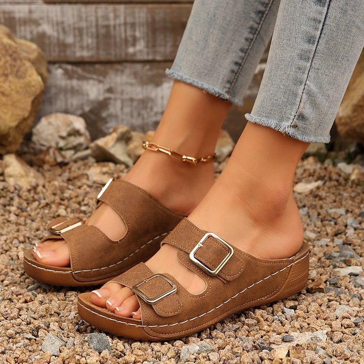 Plus-size Birkenstock-style Sandals With A Single Strap Buckle foto 2