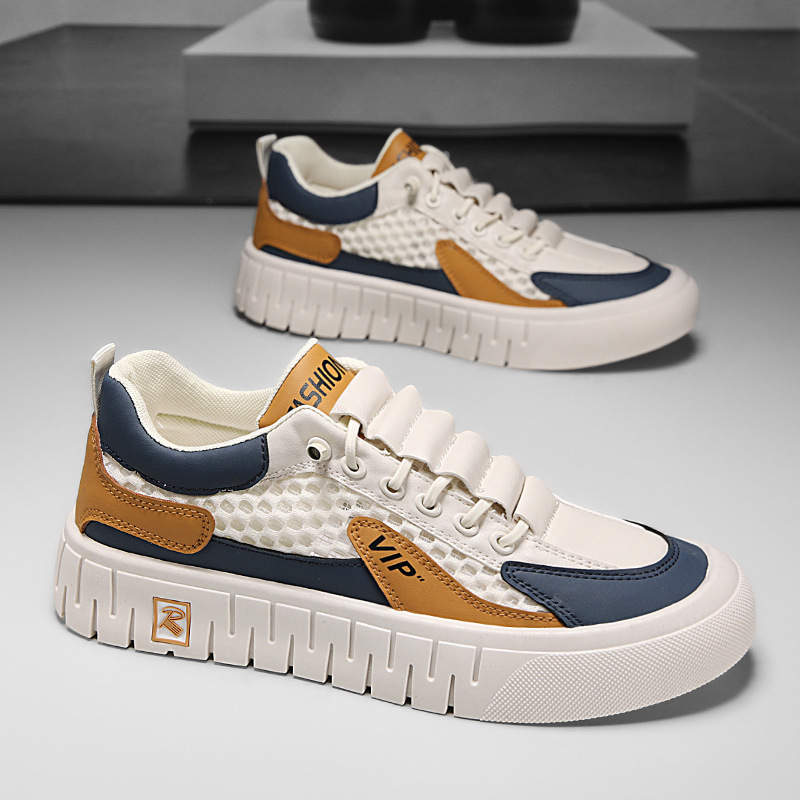 Mens Casual Breathable Mesh-panel Athletic Shoes foto 4
