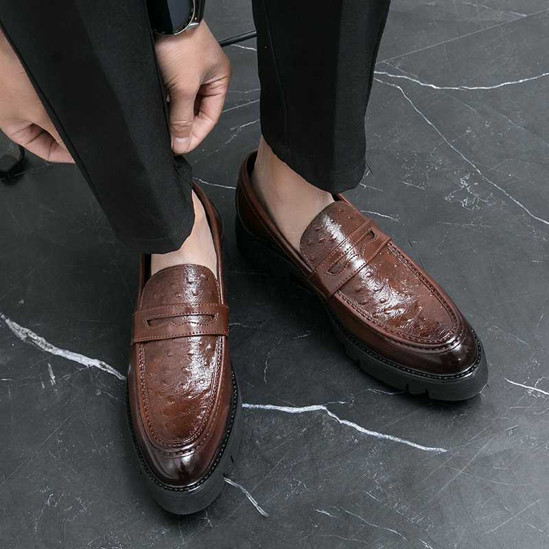 British Leather Shoes Men's Korean-style Fashion Casual foto 2