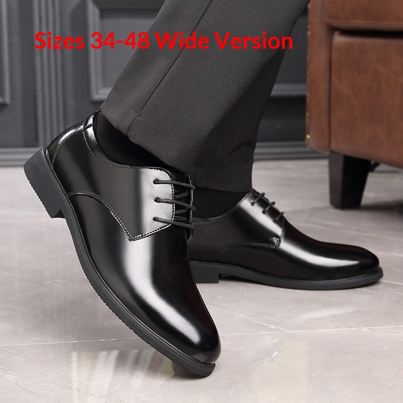 Genuine Leather Business Formal Extra-Large Mens Leather Shoes foto 4