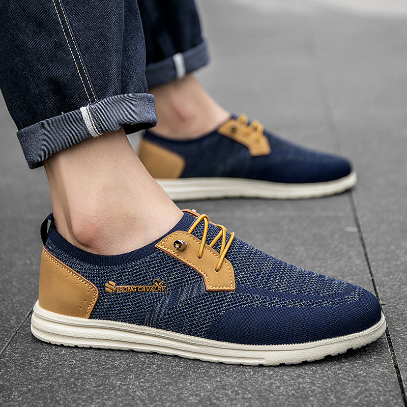 Casual Slip-on Mesh Shoes Lightweight Breathable Loafers Men Walking Running Sports Shoes foto 2