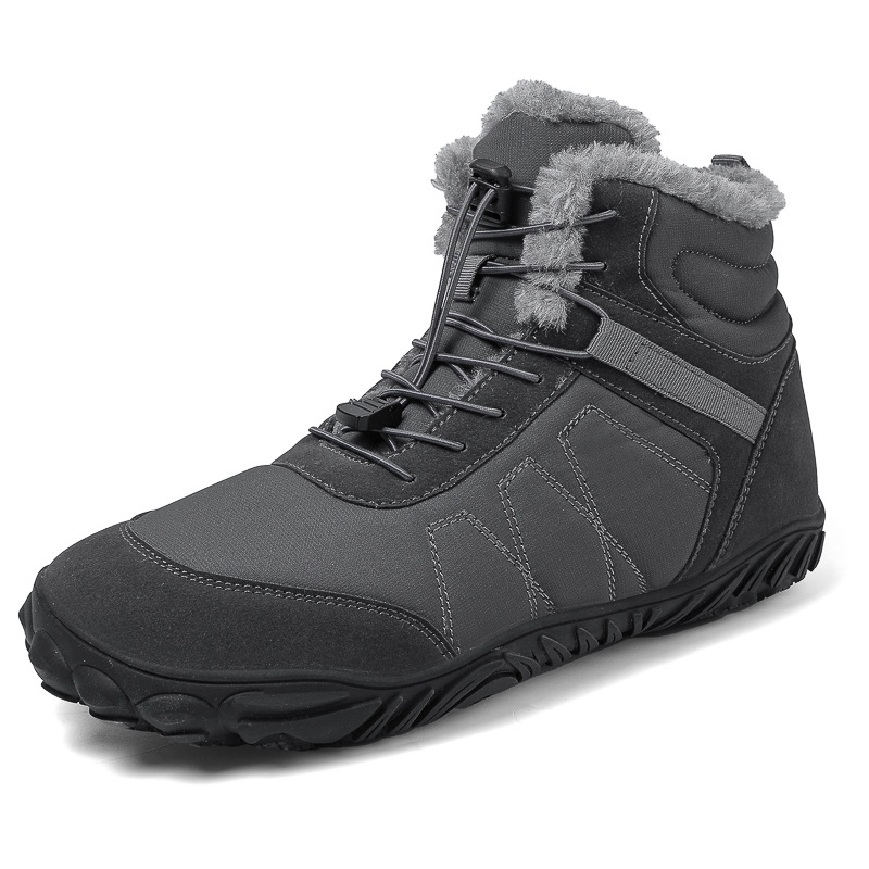 Outdoor Snow Boots Men's Platform Plus Waterproof Five-finger Hiking Shoes foto 4
