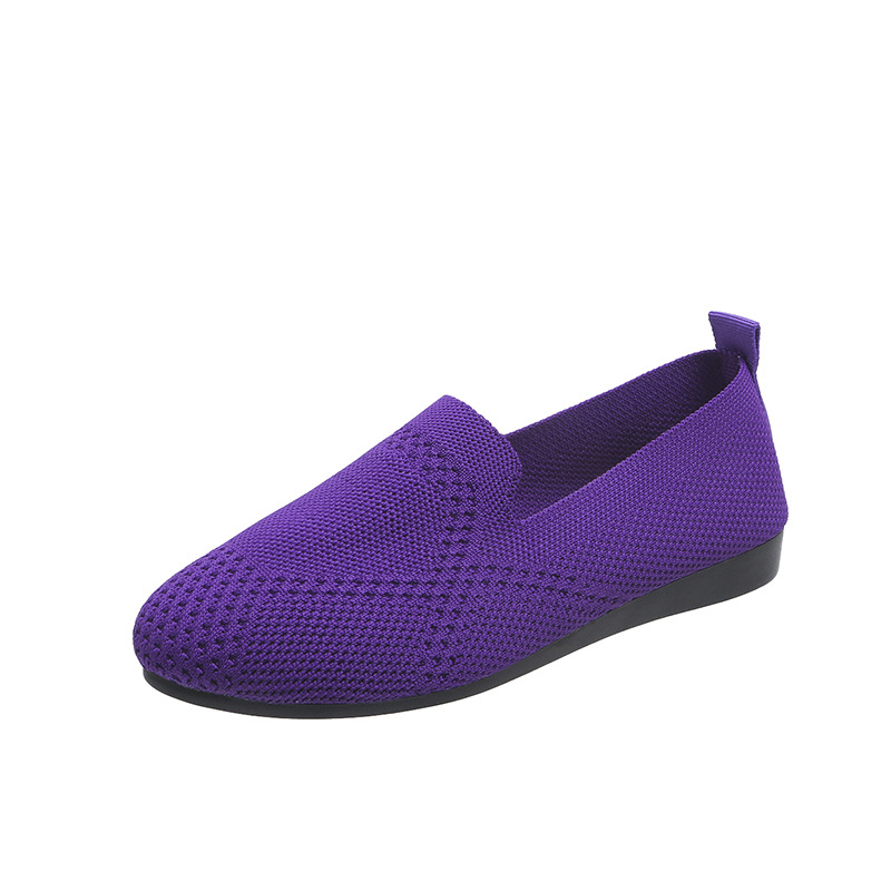 European And American Flat Flying Woven Low-cut Slip-on Hollow Solid Color Lazy Work Shoes foto 3