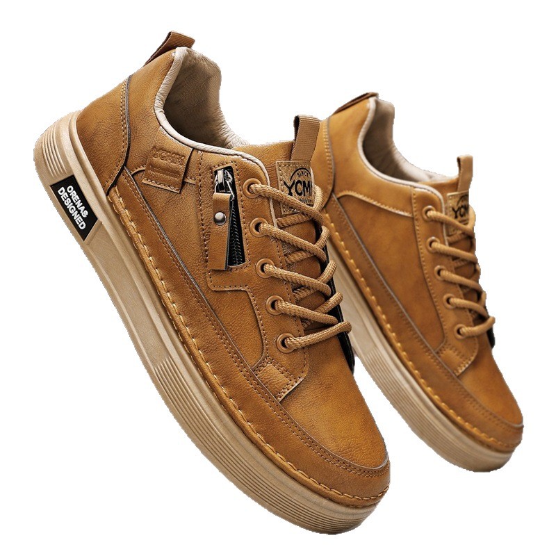 Casual Breathable Solid-color Trendy Lace-up Round-toe Sneakers foto 5