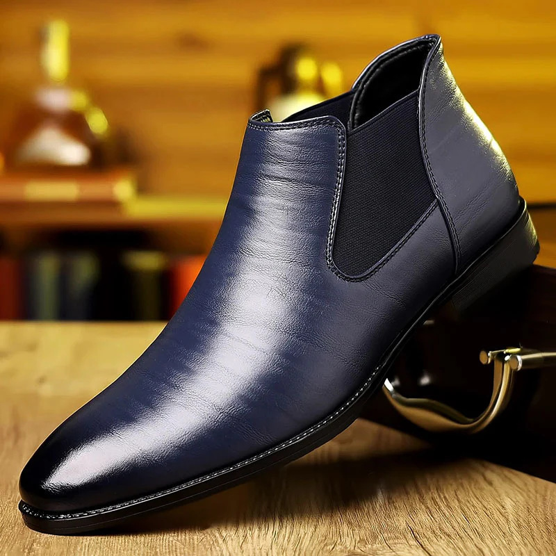 Men's Business Leisure Plus Size Leather Shoes foto 2