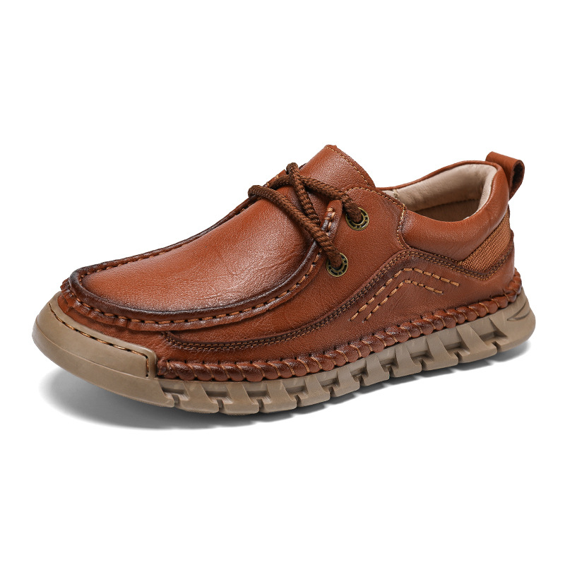 Hand-stitched Business Leather Shoes Outdoor Leisure foto 3