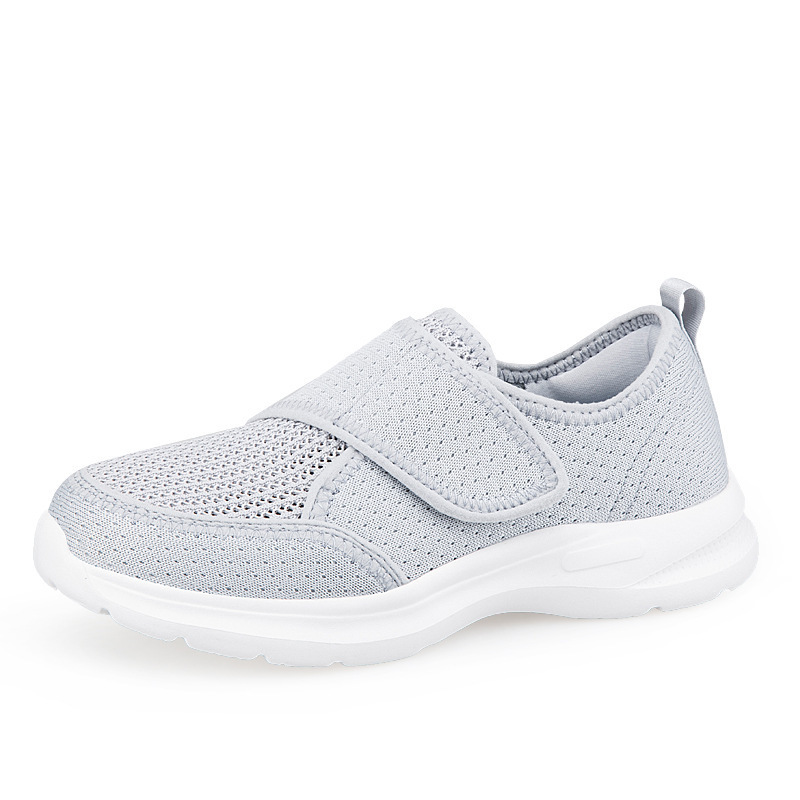 Widened Elderly Walking Shoes Summer Fly Woven Mesh foto 5