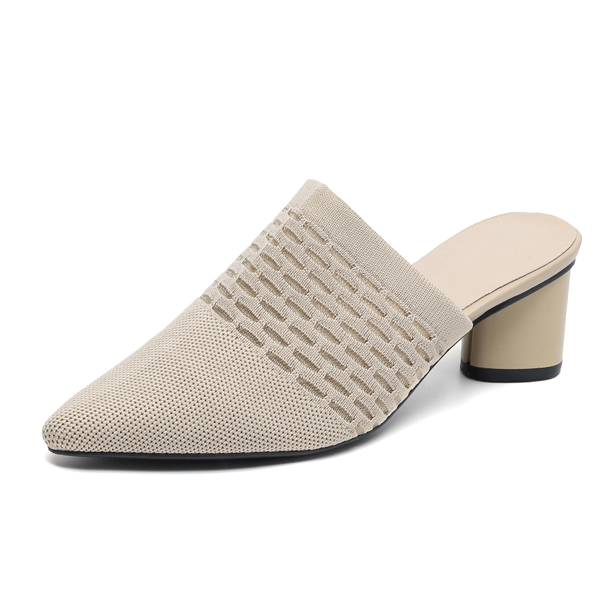 Pointed Toe Toe Cap Sandals Chunky Heel High Heels foto 2