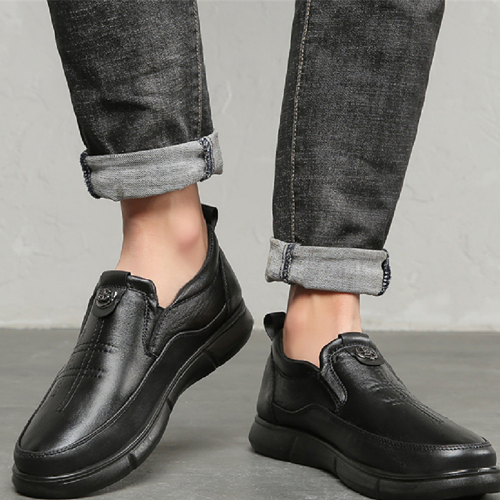 Men's Leather Shoes Daddy's Shoes For Middle-aged And Elderly People Soft Bottom foto 3