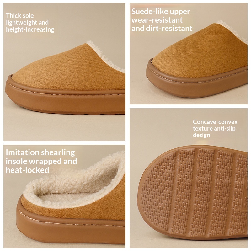Indoor Anti-slip Plush Warm Home Thick Sole Men foto 4