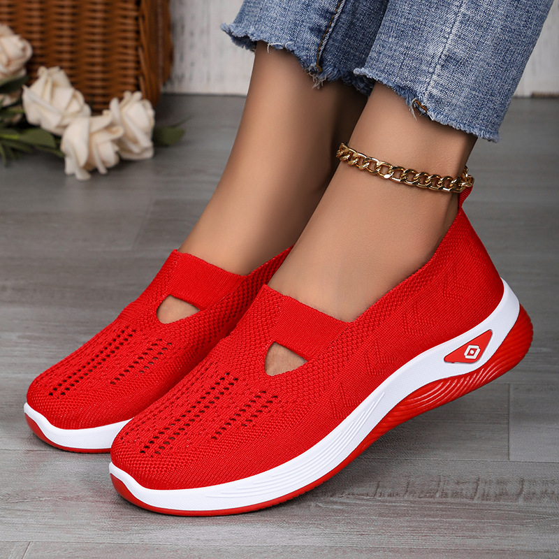Womens Casual Flyknit Breathable Shoes foto 2