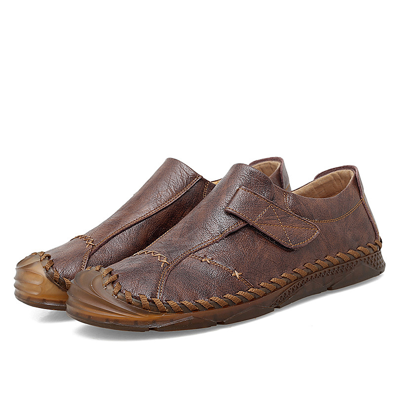 Handmade Genuine Leather Men's Casual Shoes Outdoor Fashion All-matching foto 4