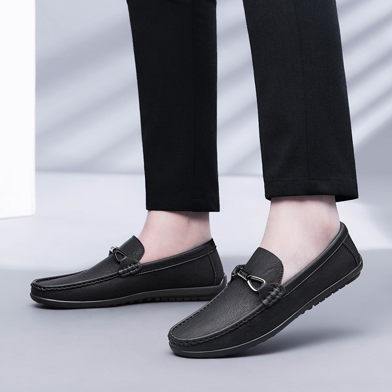 Men's Flat Leather Fashion Casual Shoes foto 3