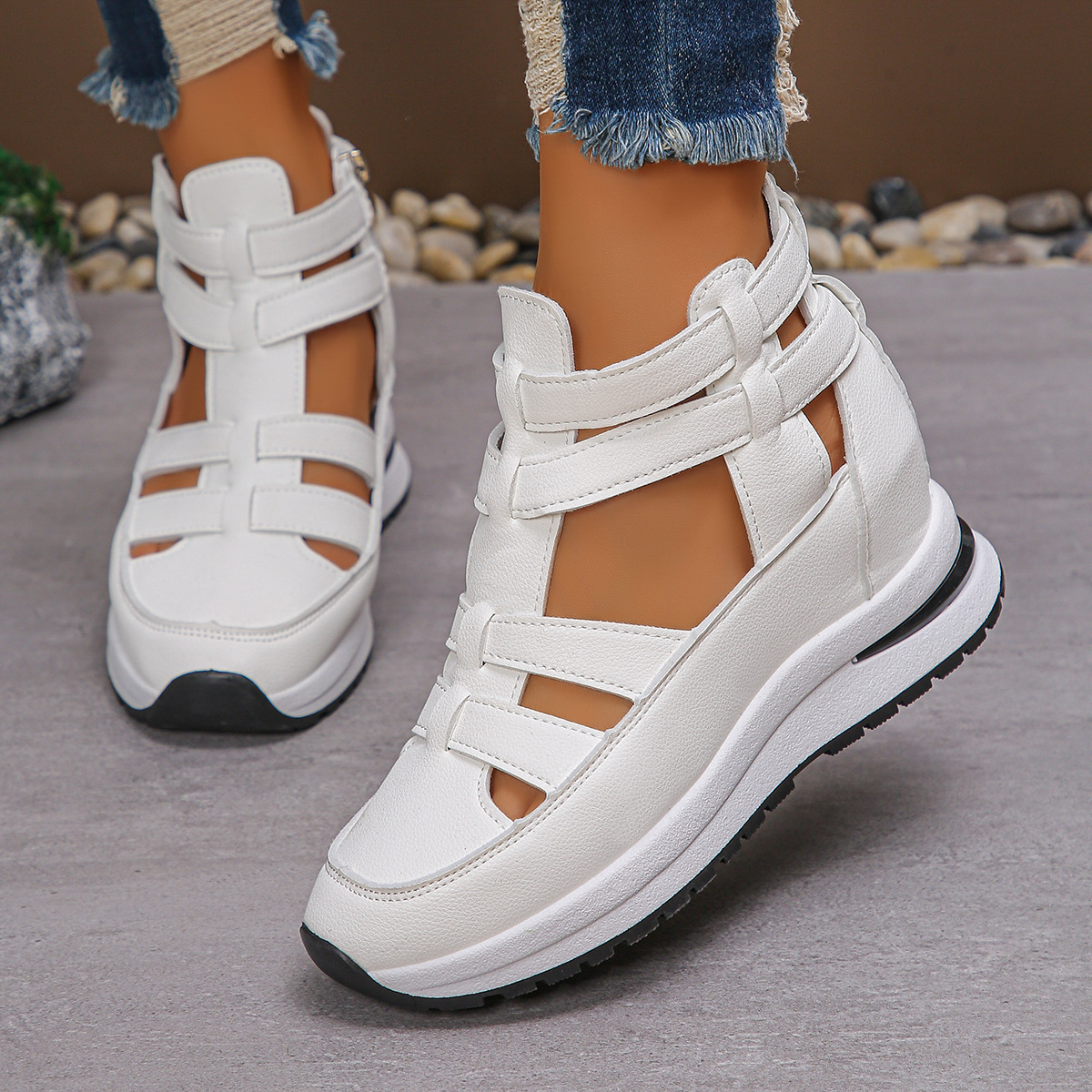 Women's Close-toed Hollow-out Sandals Summer Fashion Platform Shoes foto 3