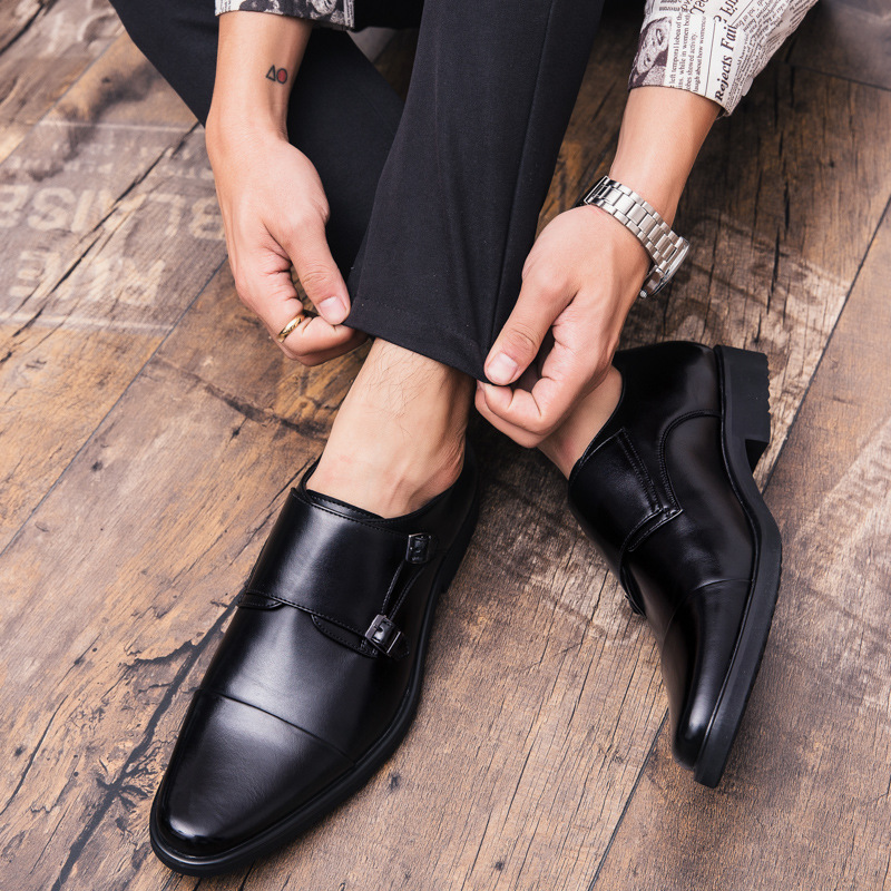 Men's British Slip On Plus Size Leather Shoes foto 3